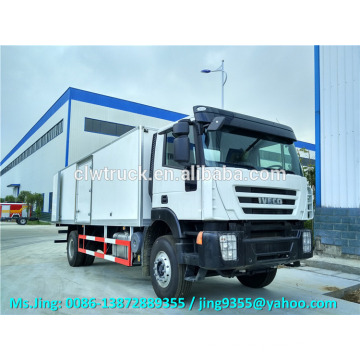 Hongyan Genlyon IVECO 682 Series 4 * 2 camión furgoneta aislada 15-20 toneladas van camión de carga para la exportación